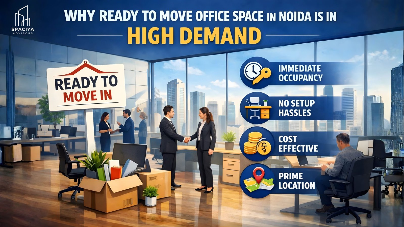 Why Ready to Move Office Space in Noida Is in High Demand